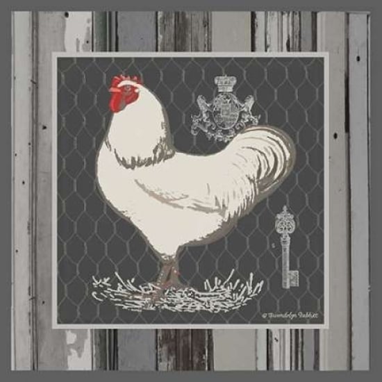 White Rooster Poster Print by Gwendolyn Babbit-VARPDXBAB228 Image 1