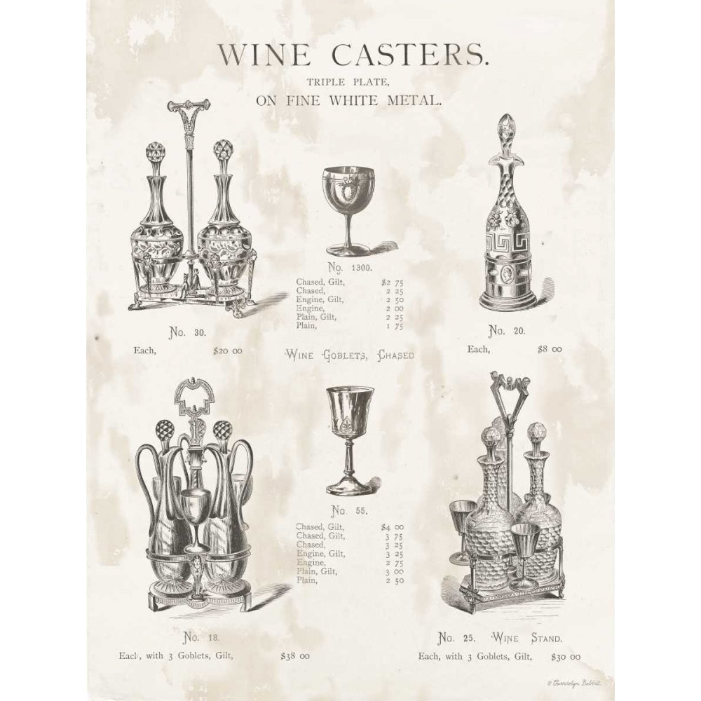 Wine Casters Poster Print by Gwendolyn Babbitt-VARPDXBAB247 Image 1