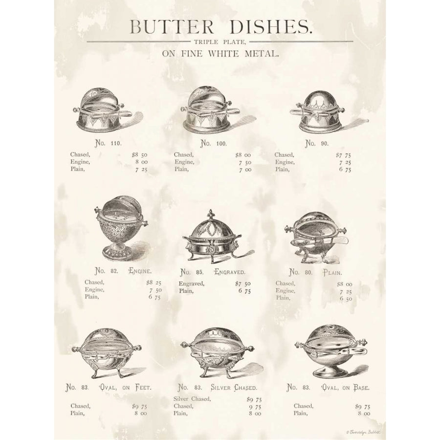 Butter Dishes Poster Print by Gwendolyn Babbitt-VARPDXBAB250 Image 1