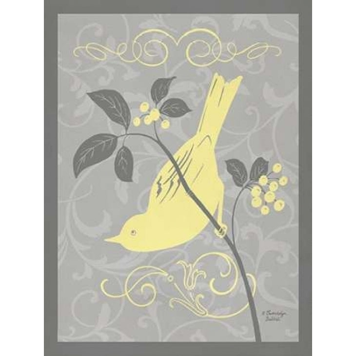 Grey and Yellow Bird I Poster Print by Gwendolyn Babbitt-VARPDXBAB363 Image 1