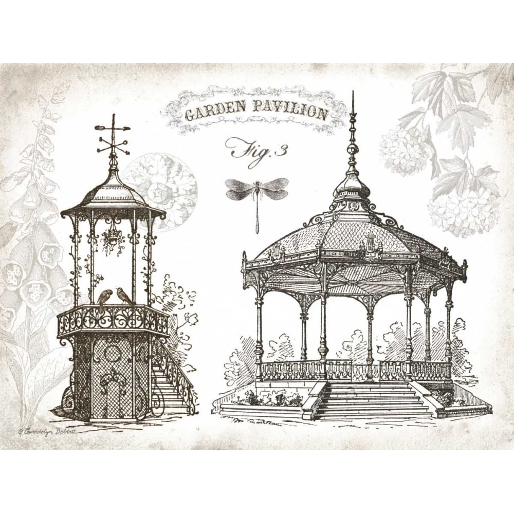 Garden Pavilions Poster Print by Gwendolyn Babbitt-VARPDXBAB466 Image 1