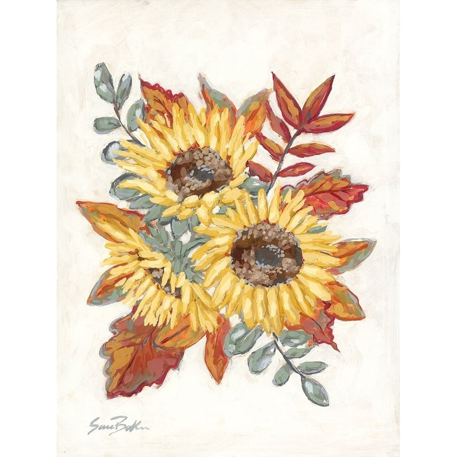 Sunflower Fall Foliage Poster Print - Sara Baker-VARPDXBAKE286 Image 1