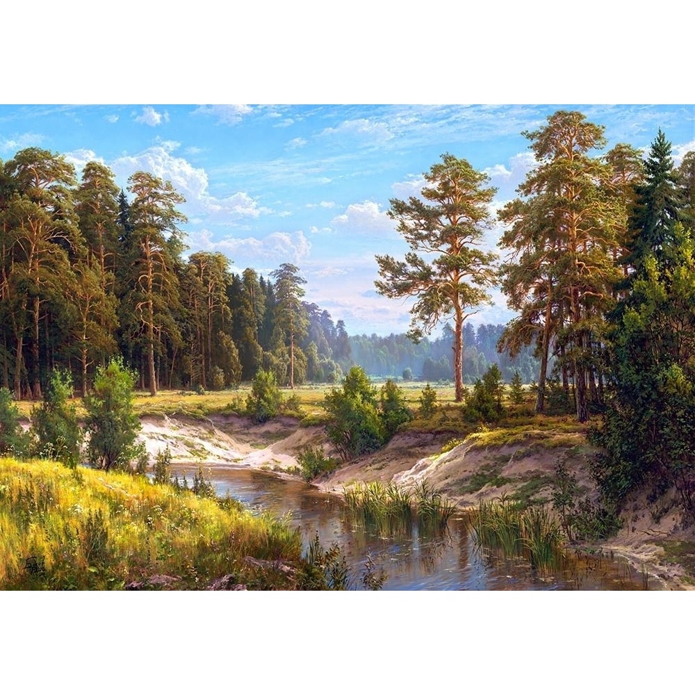 Forest river Poster Print by Sergej Basov-VARPDXBC12 Image 1