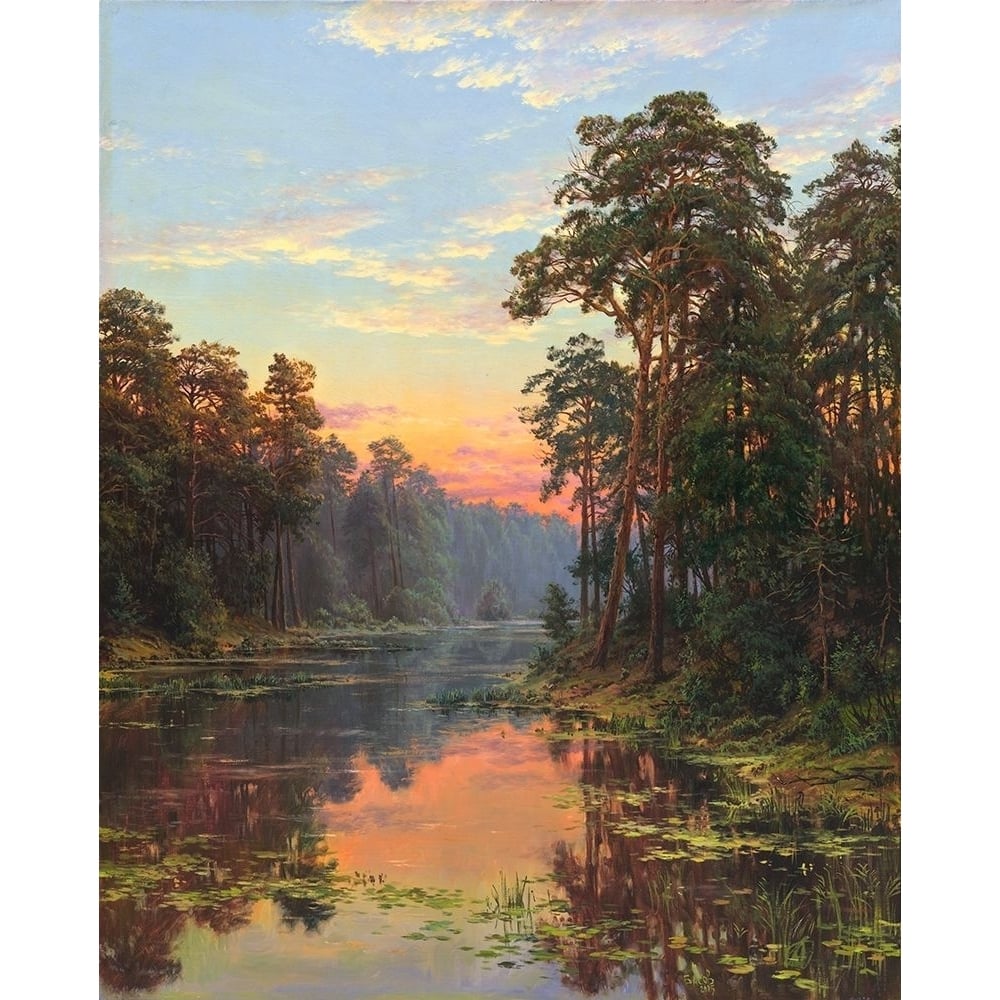 Evening at the lake Poster Print by Sergej Basov-VARPDXBC16 Image 1