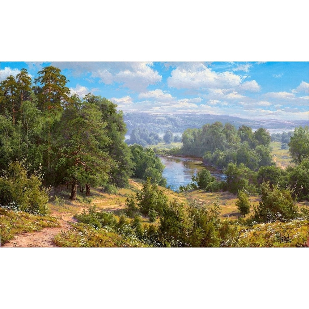 Landscape with river - 2 Poster Print by Sergej Basov-VARPDXBC54 Image 1