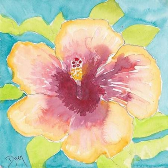 Sunset Hibiscus I Poster Print by Beverly Dyer-VARPDXBDSQ057A Image 1