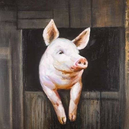 Smiling Pig Poster Print by Atelier B Art Studio-VARPDXBEGANI161 Image 2