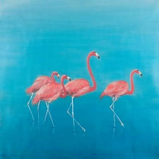 Four Flamingos Poster Print by Atelier B Art Studio-VARPDXBEGANI207 Image 1