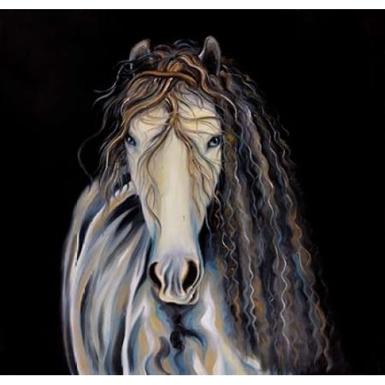 Abstract Horse with Curly Mane Poster Print by Atelier B Art Studio-VARPDXBEGANI220 Image 1