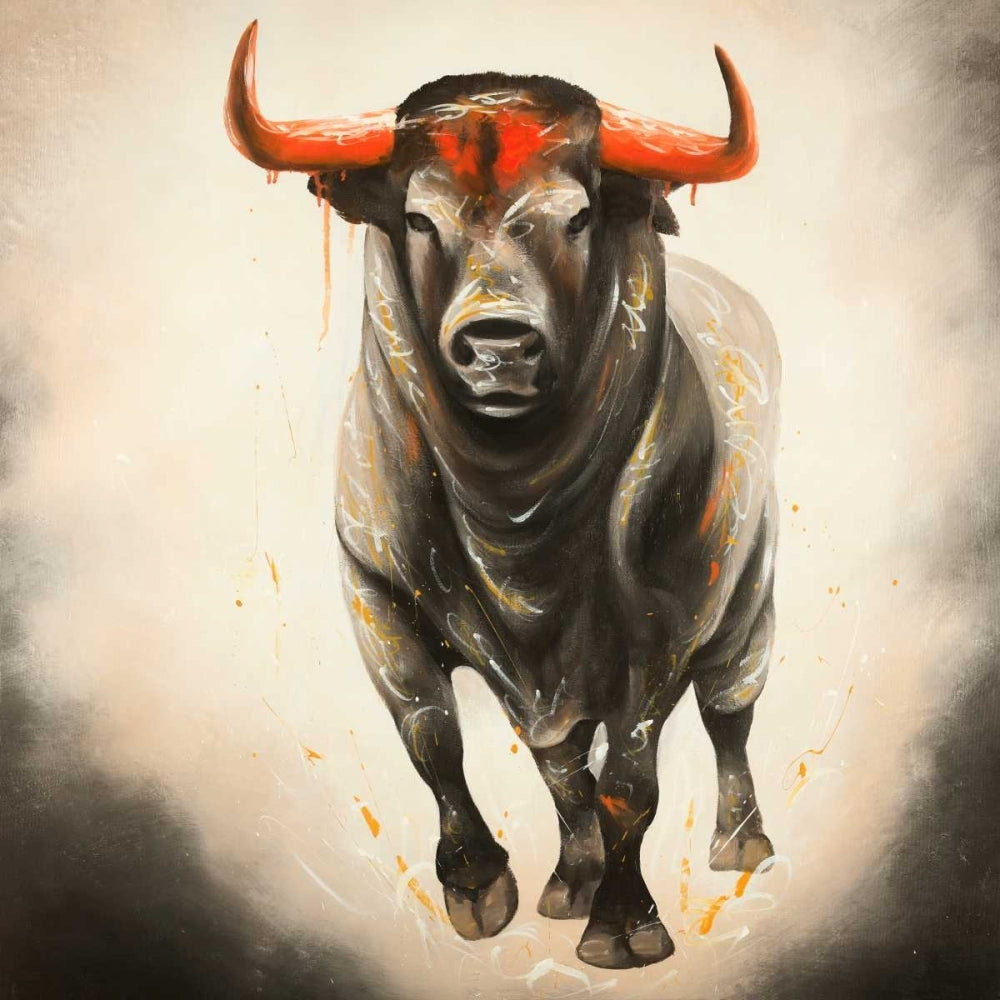 Monochrome Bull Poster Print by Atelier B Art Studio-VARPDXBEGANI282 Image 1