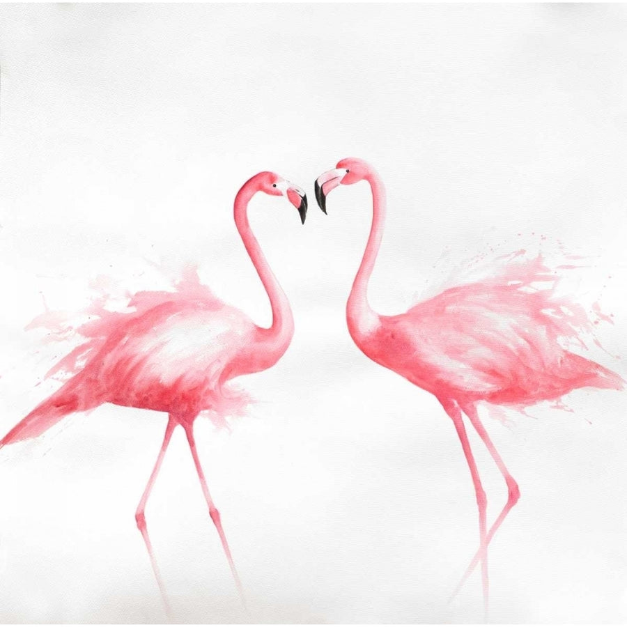 Two Pink Flamingo Watercolor Poster Print by Atelier B Art Studio-VARPDXBEGANI310 Image 1