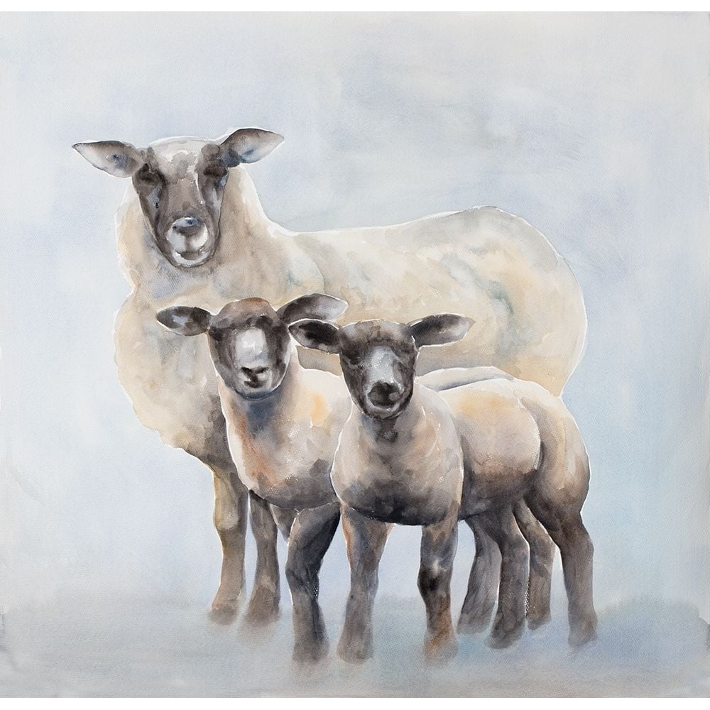 Ewe With Her Two Lambs Poster Print by Atelier B Art Studio-VARPDXBEGANI384 Image 1