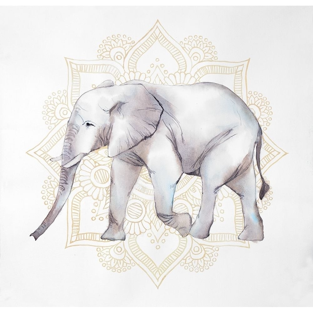 ELEPHANT ON MANDALAS Poster Print by Atelier B Art Studio-VARPDXBEGANI390 Image 1