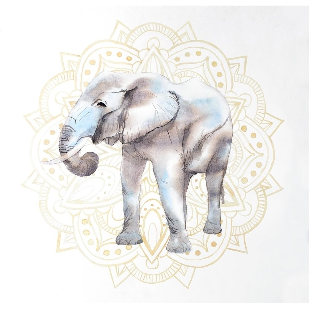 ELEPHANT ON MANDALAS PATERN Poster Print by Atelier B Art Studio-VARPDXBEGANI391 Image 1