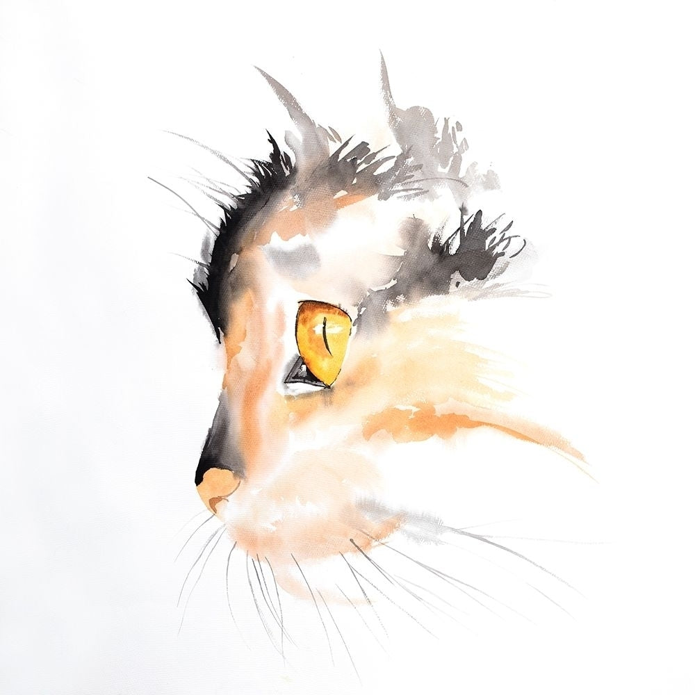 WATERCOLOR CAT FACE PROFILE Poster Print by Atelier B Art Studio-VARPDXBEGANI424 Image 1