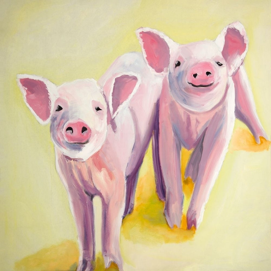 TWO SMILING PIGS Poster Print by Atelier B Art Studio-VARPDXBEGANI420 Image 1