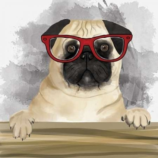 Pug with Glasses Poster Print by Atelier B Art Studio-VARPDXBEGANI95 Image 2