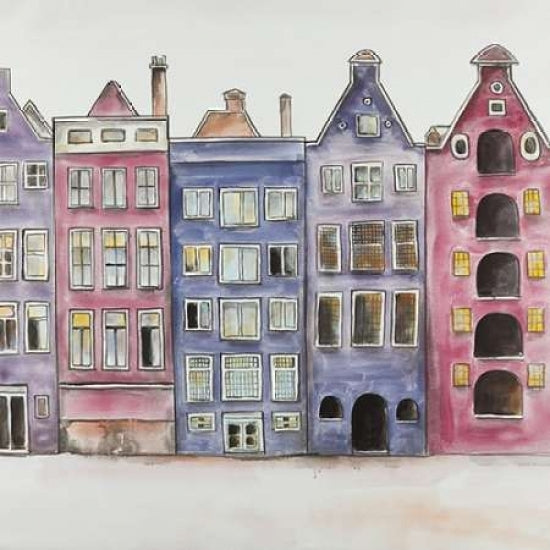 Old Historic Houses Amsterdam Poster Print by Atelier B Art Studio-VARPDXBEGCIT262 Image 1