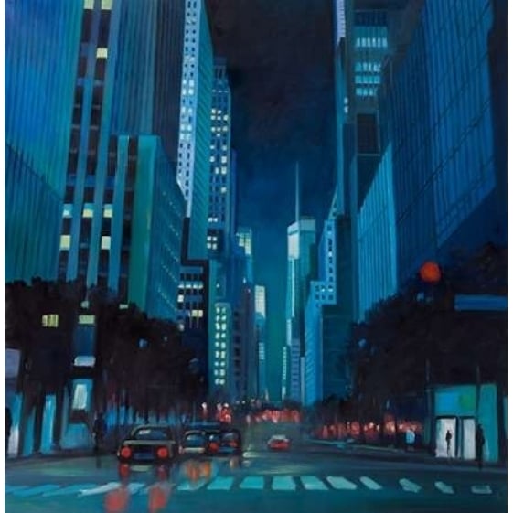 Evening in Manhattan -York Poster Print by Atelier B Art Studio-VARPDXBEGCIT270 Image 1