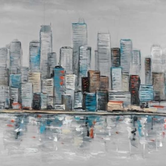 Abstract Urban Skyline Poster Print by Atelier B Art Studio-VARPDXBEGCIT300 Image 2