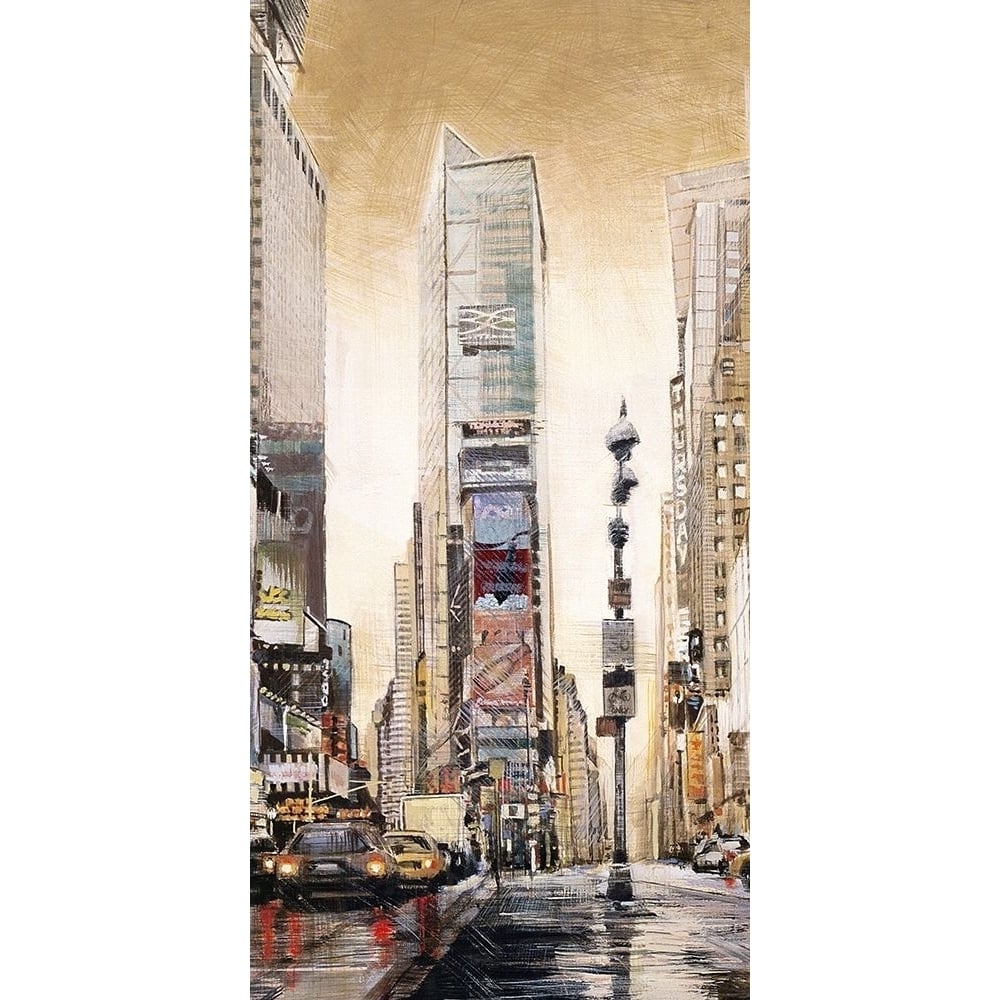 TIMES SQUARE WITH SKYSCRAPERS Poster Print by Atelier B Art Studio Atelier B Art Studio-VARPDXBEGCIT75 Image 1