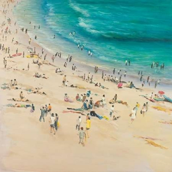 Summer Crowds at the Beach Poster Print by Atelier B Art Studio-VARPDXBEGCOA36 Image 1