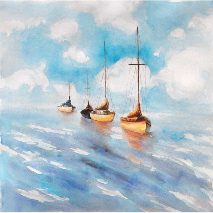 Sailboats in the Sea Poster Print by Atelier B Art Studio-VARPDXBEGCOA75 Image 1