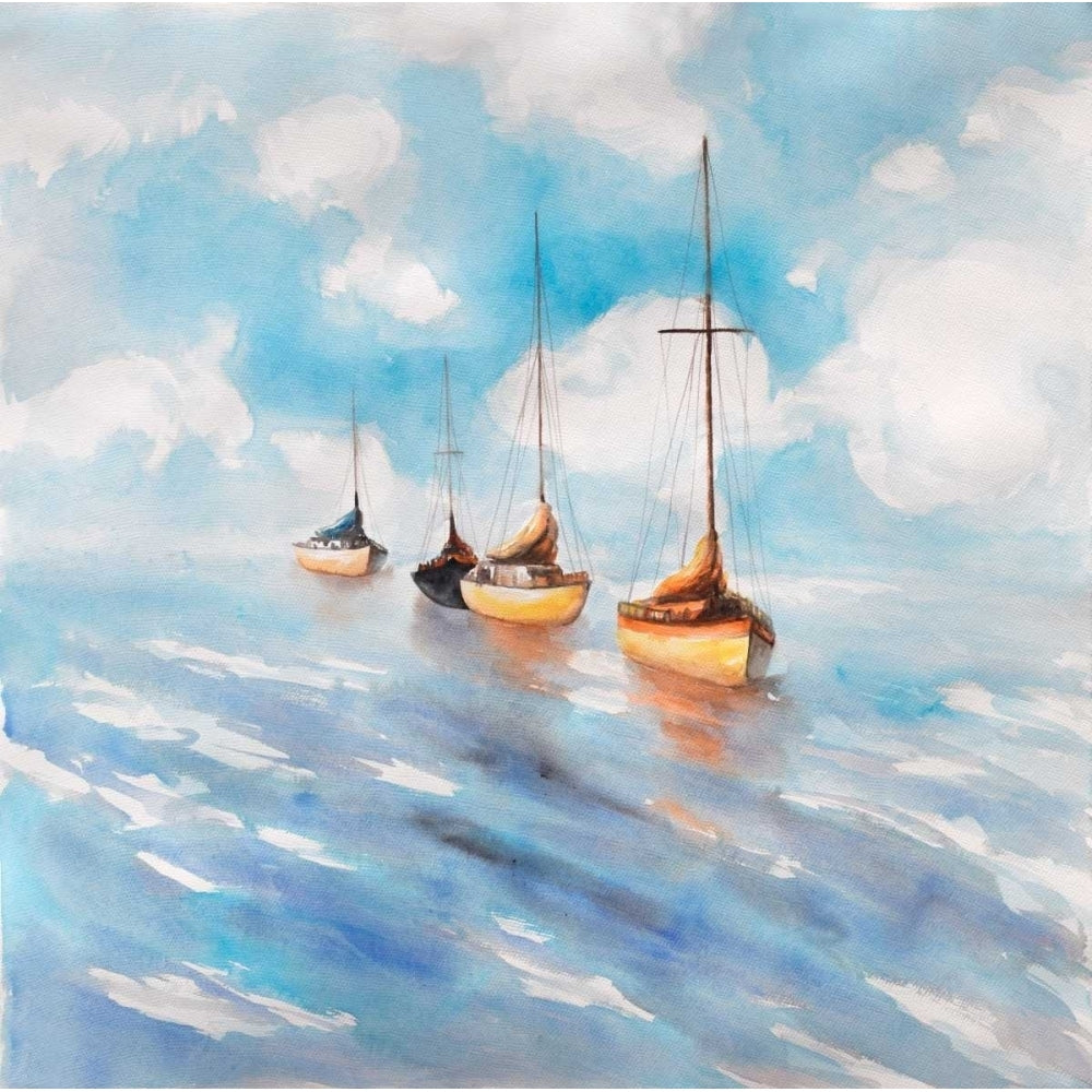 Sailboats in the Sea Poster Print by Atelier B Art Studio-VARPDXBEGCOA75 Image 2