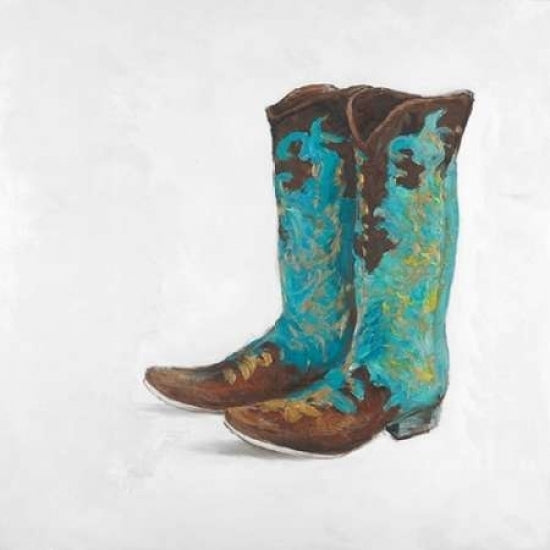 Blue Cowboy Boots Poster Print by Atelier B Art Studio-VARPDXBEGFAS07 Image 2