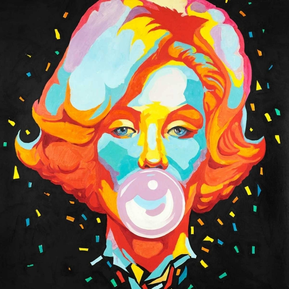 Colorful Maryline Monroe Bubblegum Poster Print by Atelier B Art Studio-VARPDXBEGFIG50 Image 1