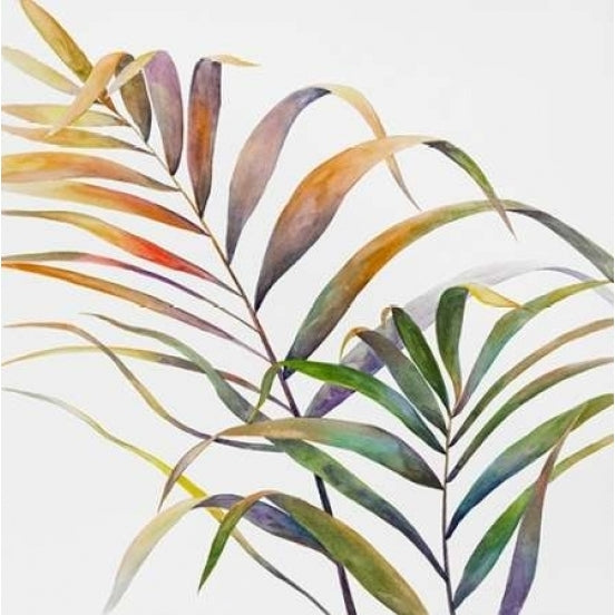 Watercolor Tropical Palm Leaves Poster Print by Atelier B Art Studio-VARPDXBEGFLO132 Image 2