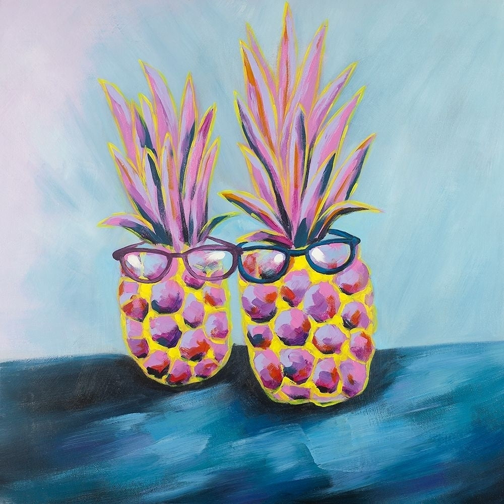 FUNNY PINEAPPLES WITH SUNGLASSES Poster Print by Atelier B Art Studio-VARPDXBEGGAS44 Image 1