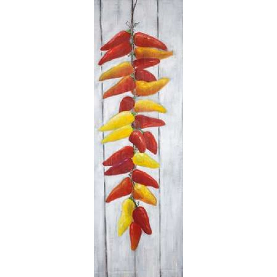 Rope of Peppers with Wood Background Poster Print by Atelier B Art Studio-VARPDXBEGGAS43 Image 1