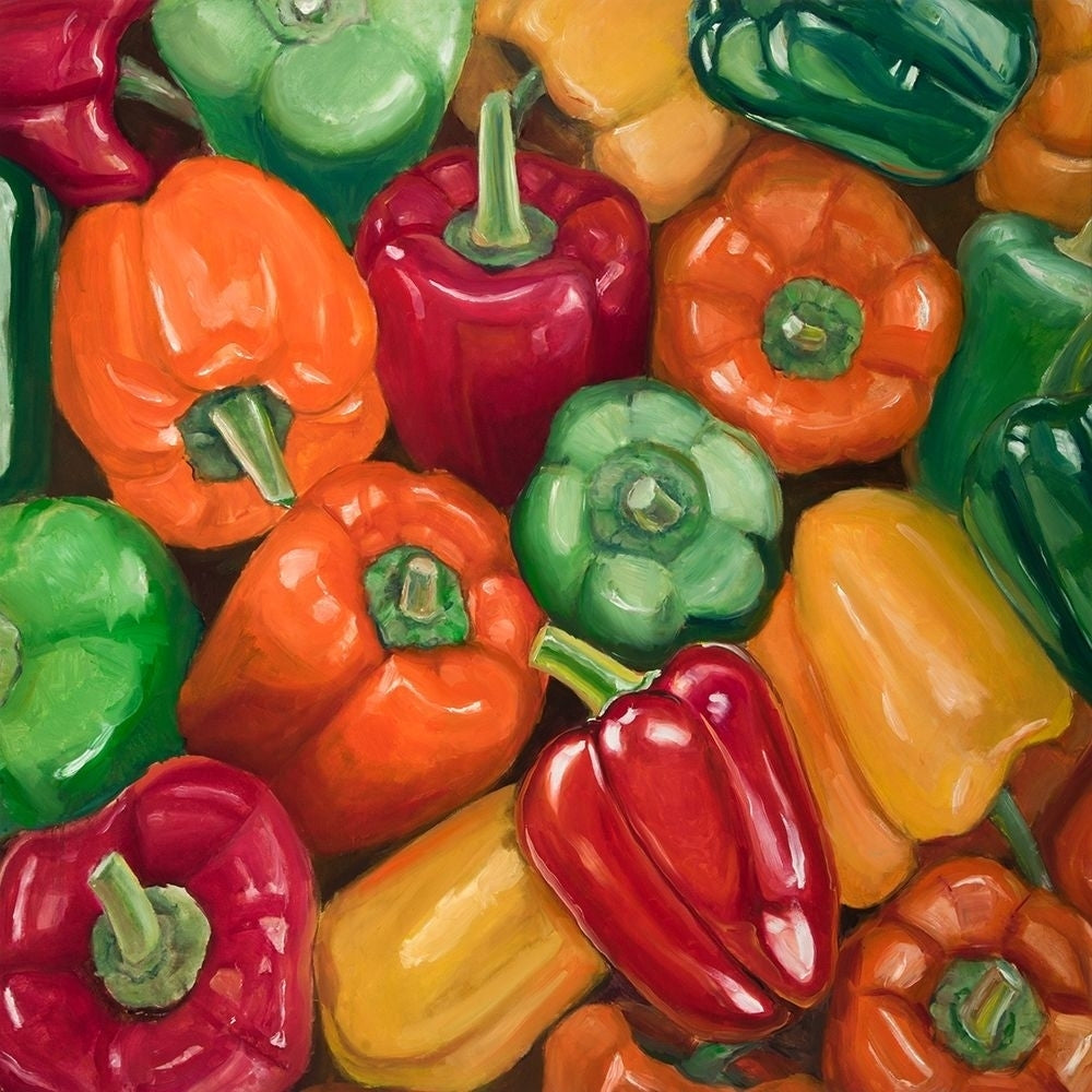 COLORFUL PEPPERS Poster Print by Atelier B Art Studio-VARPDXBEGGAS83 Image 1