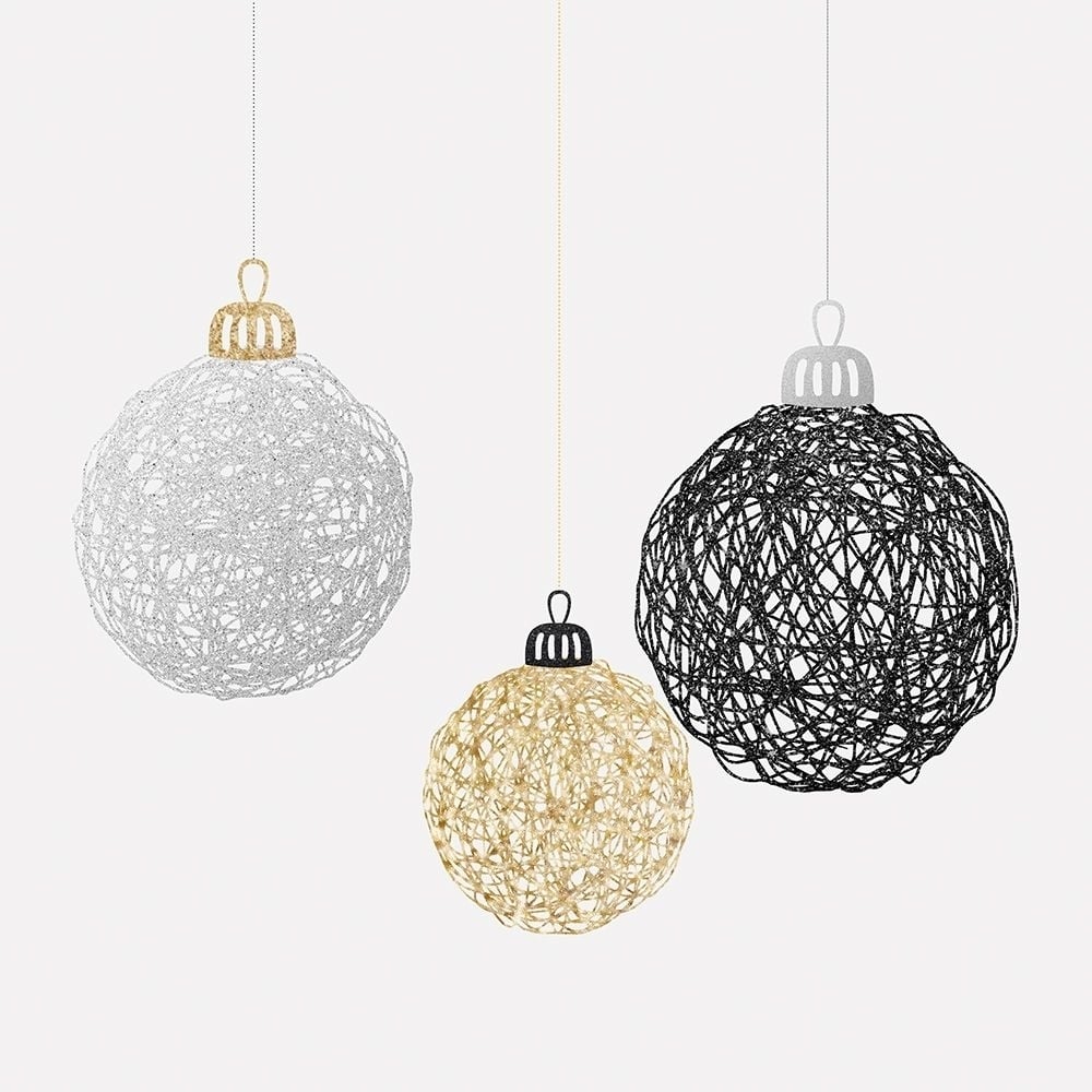 THREE CHRISTMAS BALLS Poster Print by Atelier B Art Studio-VARPDXBEGHOL5 Image 1