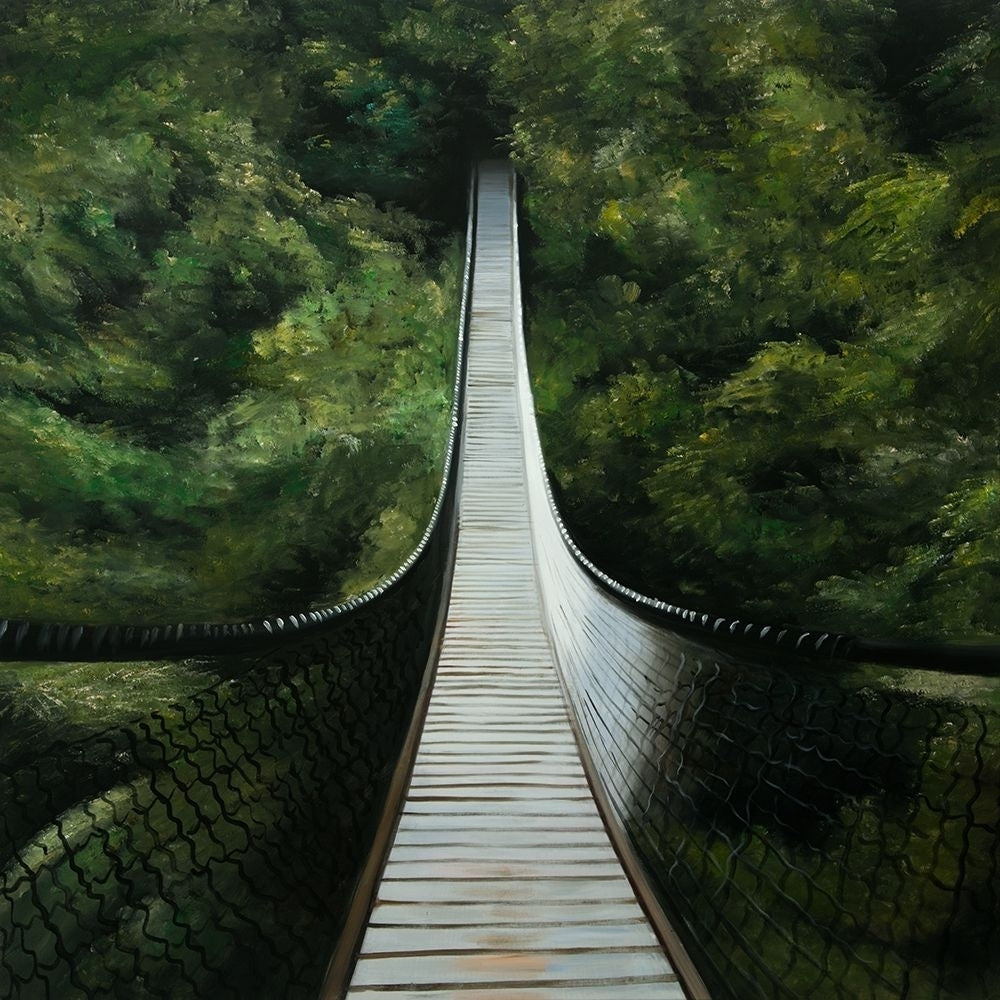 SUSPENDED BRIDGE IN THE FOREST Poster Print by Atelier B Art Studio-VARPDXBEGLAN145 Image 1