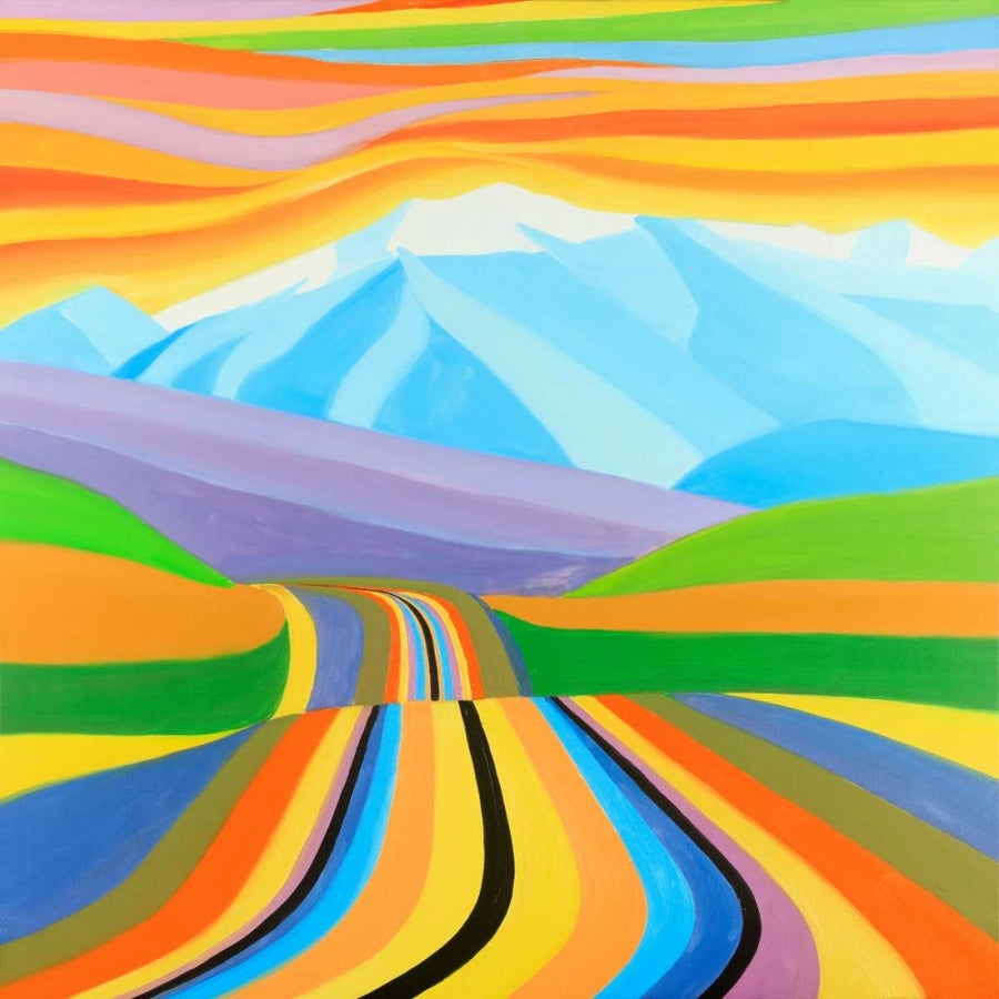 Mountain Road Multicolored Poster Print by Atelier B Art Studio-VARPDXBEGLAN89 Image 1