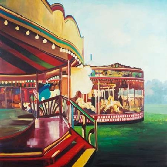 Carousel in a Carnaval Poster Print by Atelier B Art Studio-VARPDXBEGMIS45 Image 1