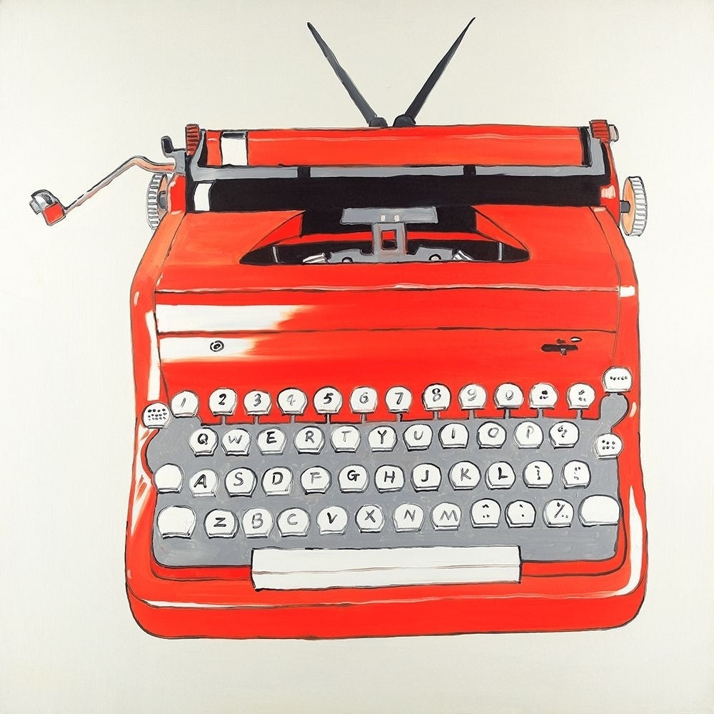 Red Typewritter Machine Poster Print by Atelier B Art Studio-VARPDXBEGMIS71 Image 2