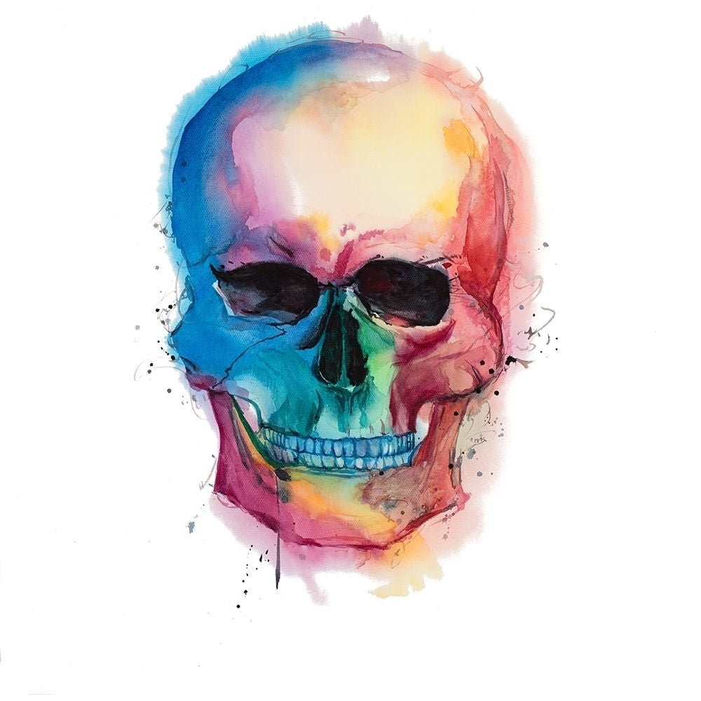 Watercolor Colorful Skull Poster Print by Atelier B Art Studio-VARPDXBEGMIS85 Image 2