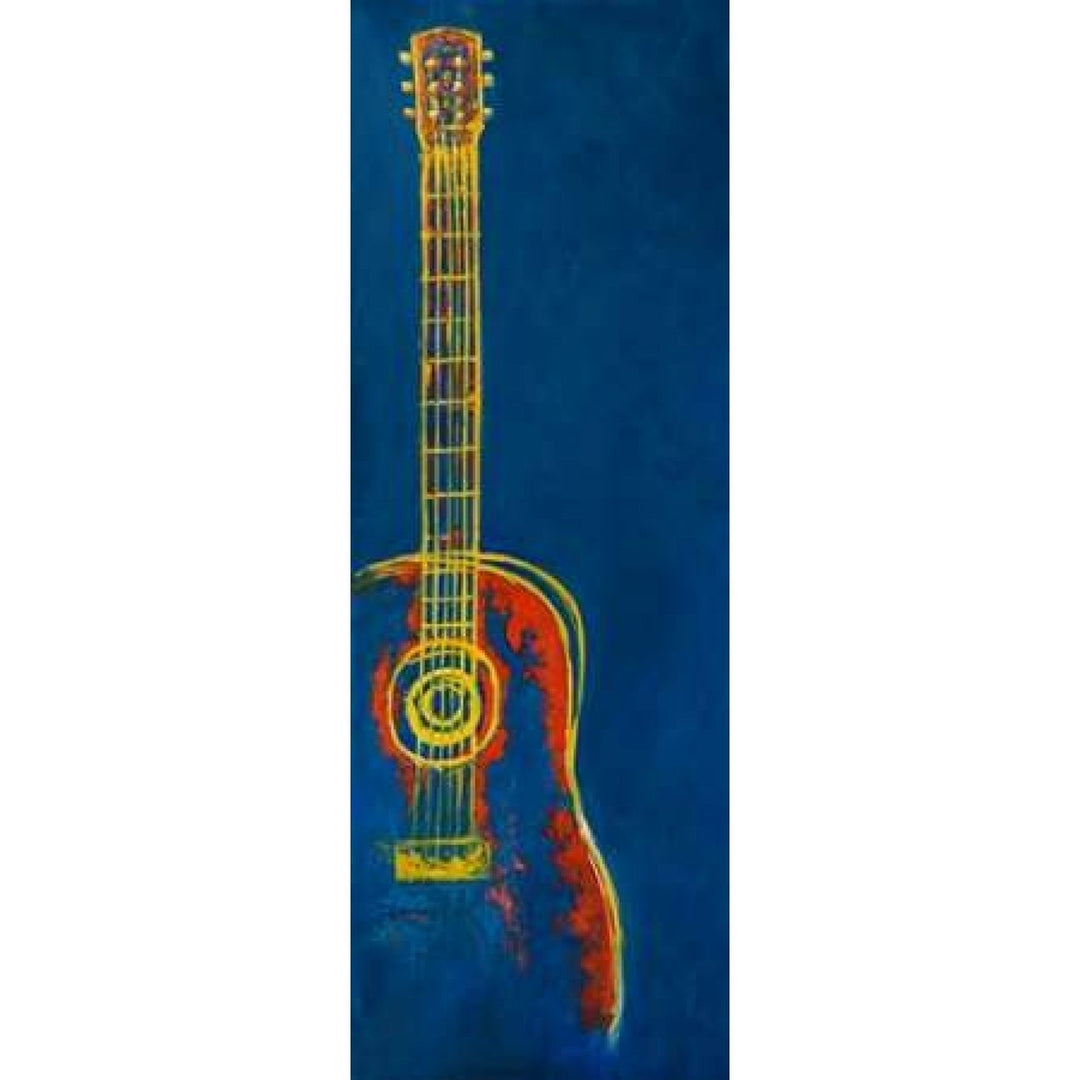 Modern Blue Abstract Guitar Poster Print by Atelier B Art Studio-VARPDXBEGMUS40 Image 2