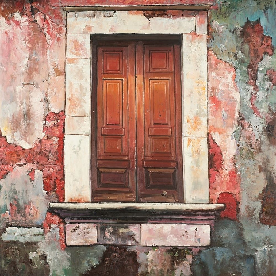 DOOR OF AN OLD RED BUILDING Poster Print by Atelier B Art Studio-VARPDXBEGSLF8 Image 1