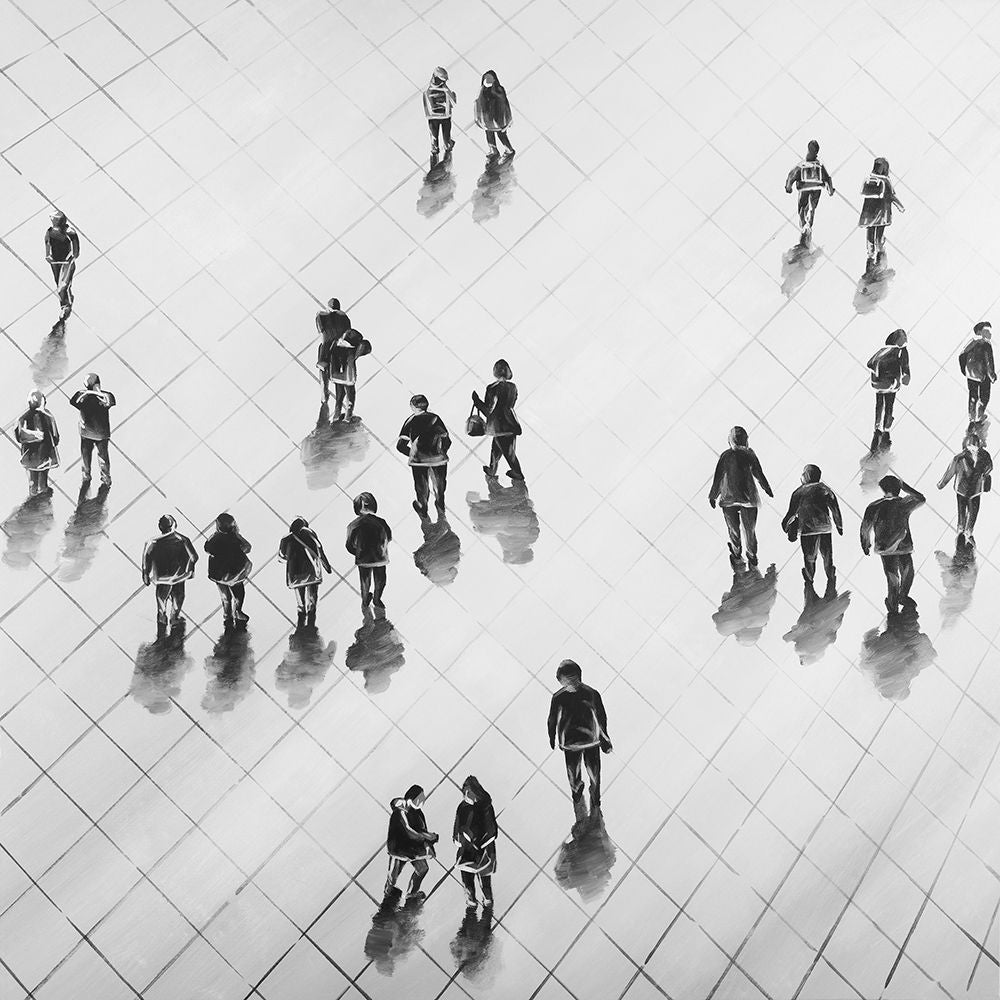 Overhead View Of People On The Street Poster Print by Atelier B Art Studio-VARPDXBEGSTS39 Image 2