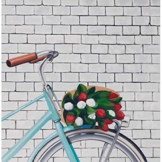 Bicycle with a Bouquet of Tulips Poster Print by Atelier B Art Studio-VARPDXBEGTRA34 Image 2