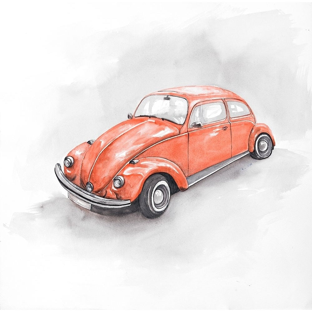 Vintage Red Beetle Poster Print by Atelier B Art Studio-VARPDXBEGTRA53 Image 1