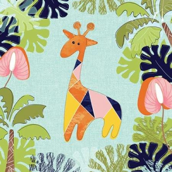 Jungle Giraffe Leaves Poster Print by Sara Berrenson-VARPDXBER106 Image 1