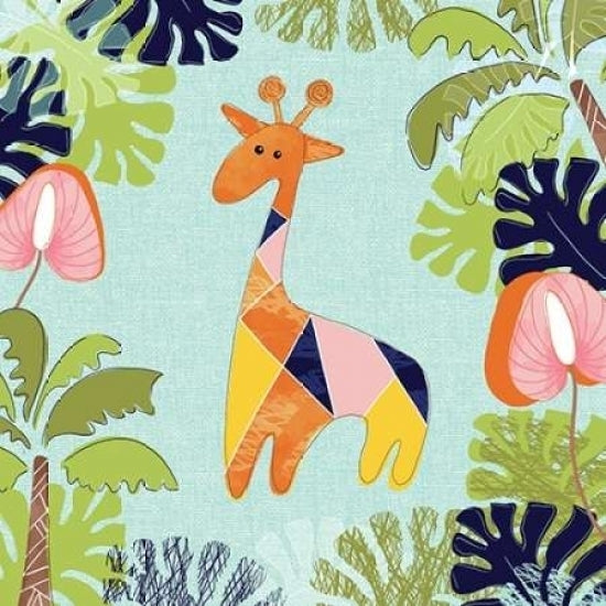 Jungle Giraffe Leaves Poster Print by Sara Berrenson-VARPDXBER106 Image 2