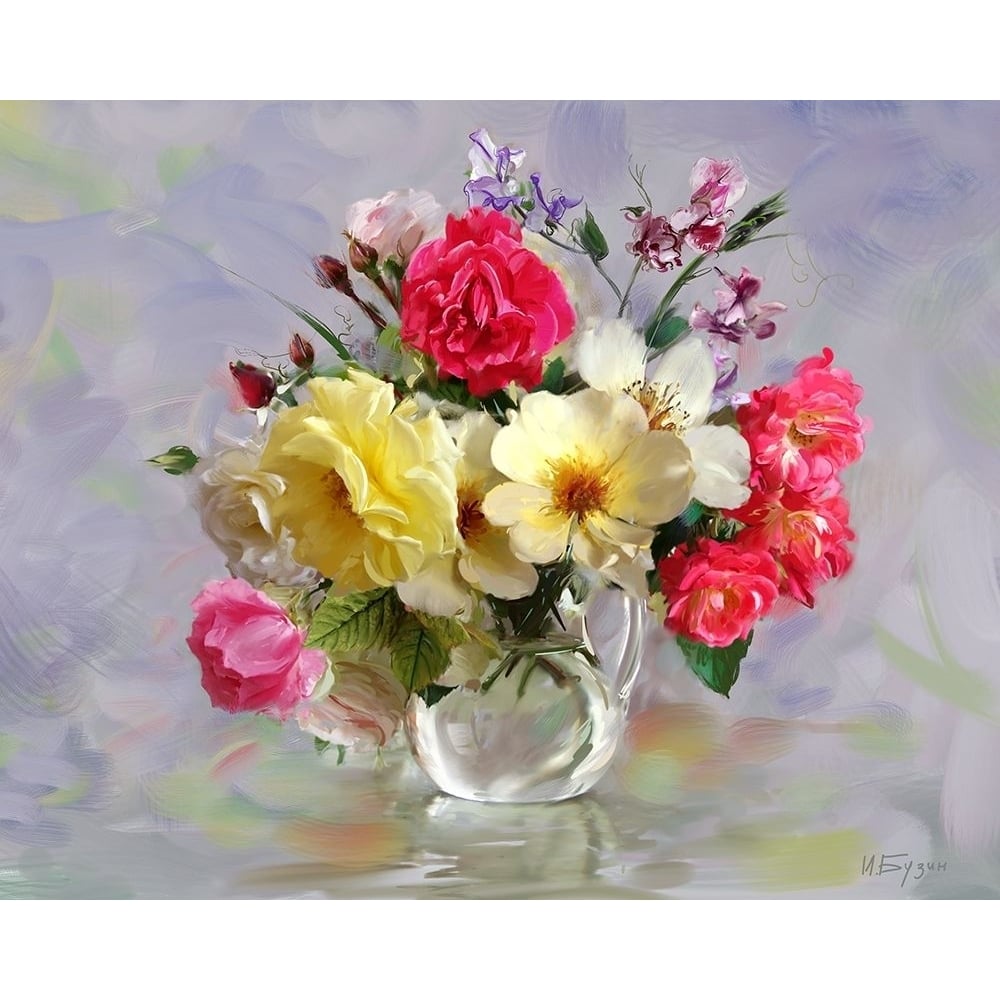 Roses in a jug Poster Print by Igor Buzin-VARPDXBI5 Image 1