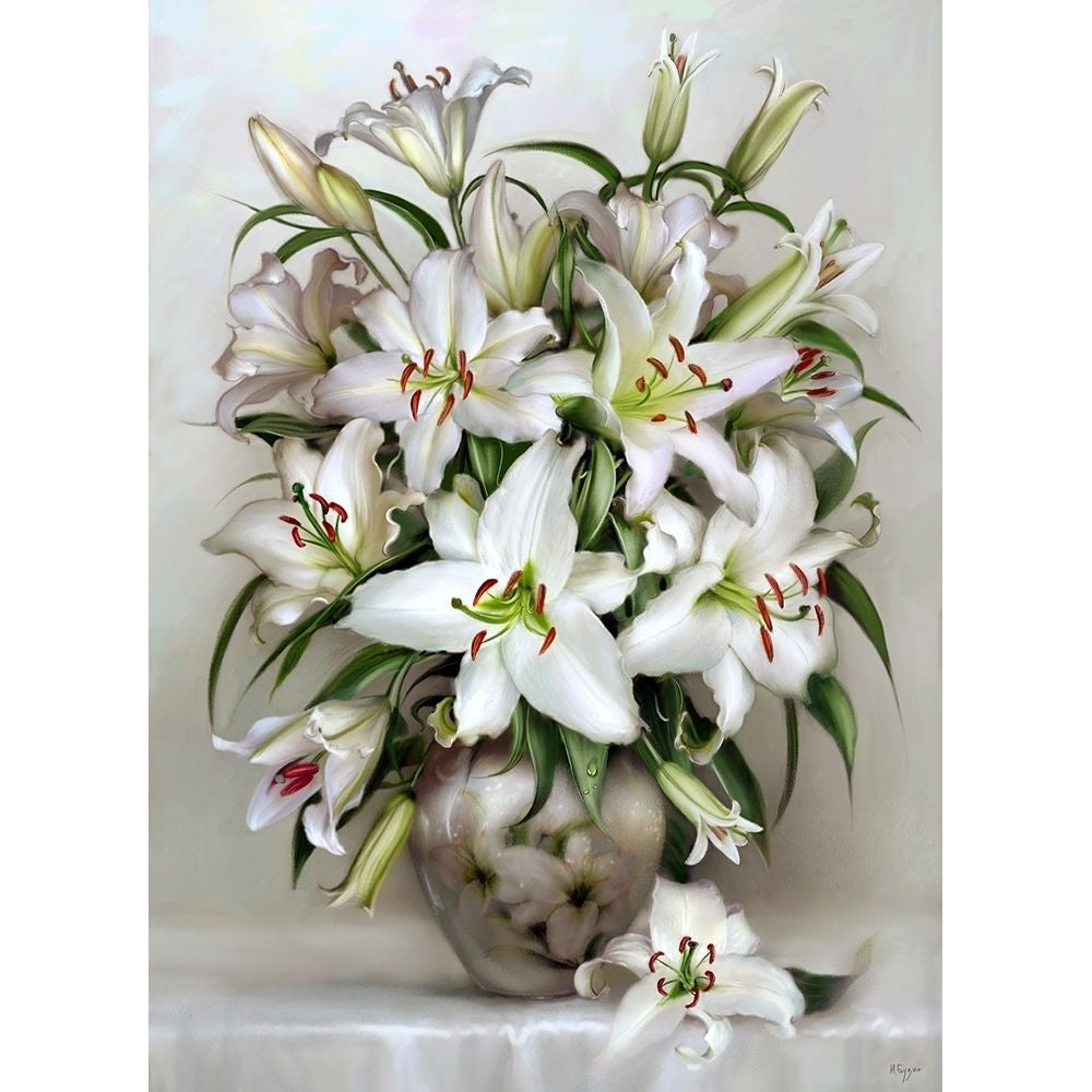 Bouquet of white lilies Poster Print by Igor Buzin-VARPDXBI8 Image 1