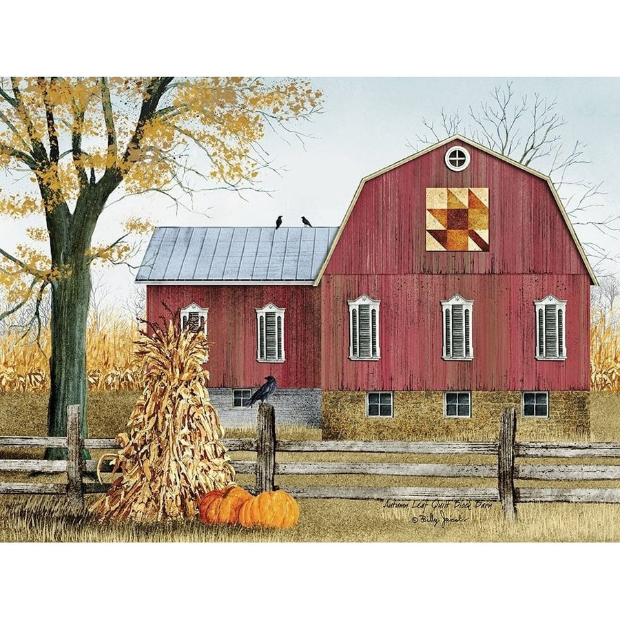 Autumn Leaf Quilt Block Barn by Billy Jacobs-VARPDXBJ1023 Image 1